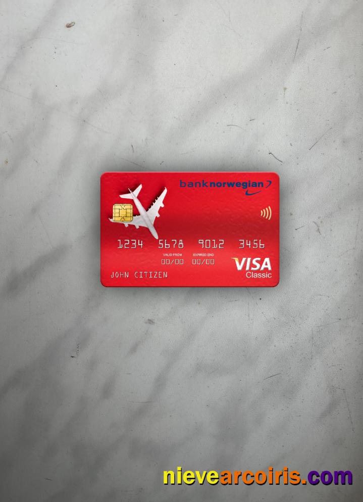 Norway Bank Norwegian AS bank visa classic card photolook